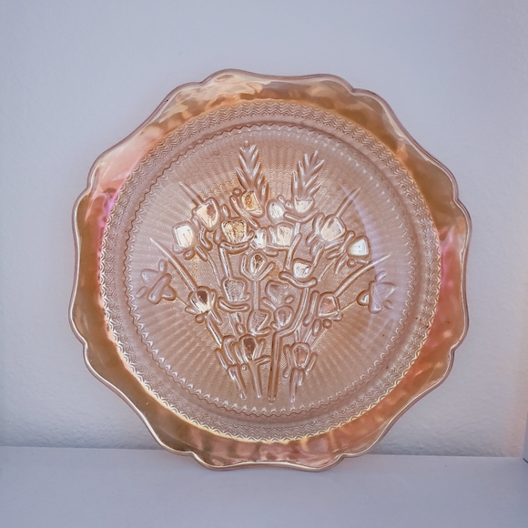 Vintage Jeannette Herringbone Glass Plate